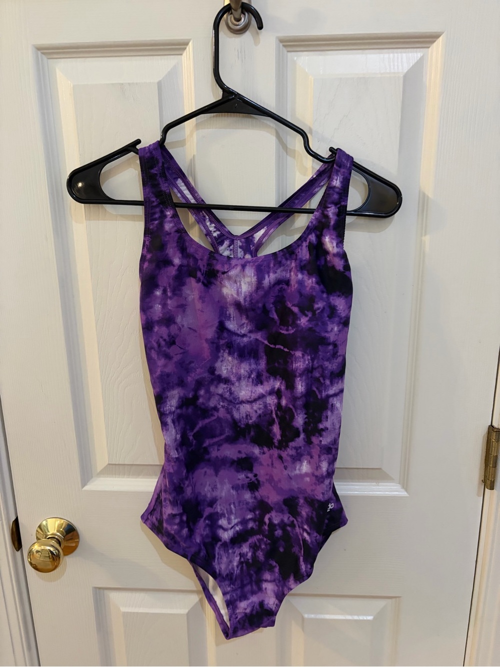 NWT Speedo One Piece Swimsuit Purple Tie Dye Shady Palm Size 8 Soft Cup